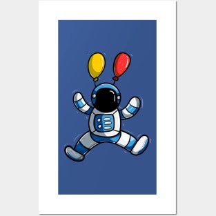 Astronout with balloon Posters and Art